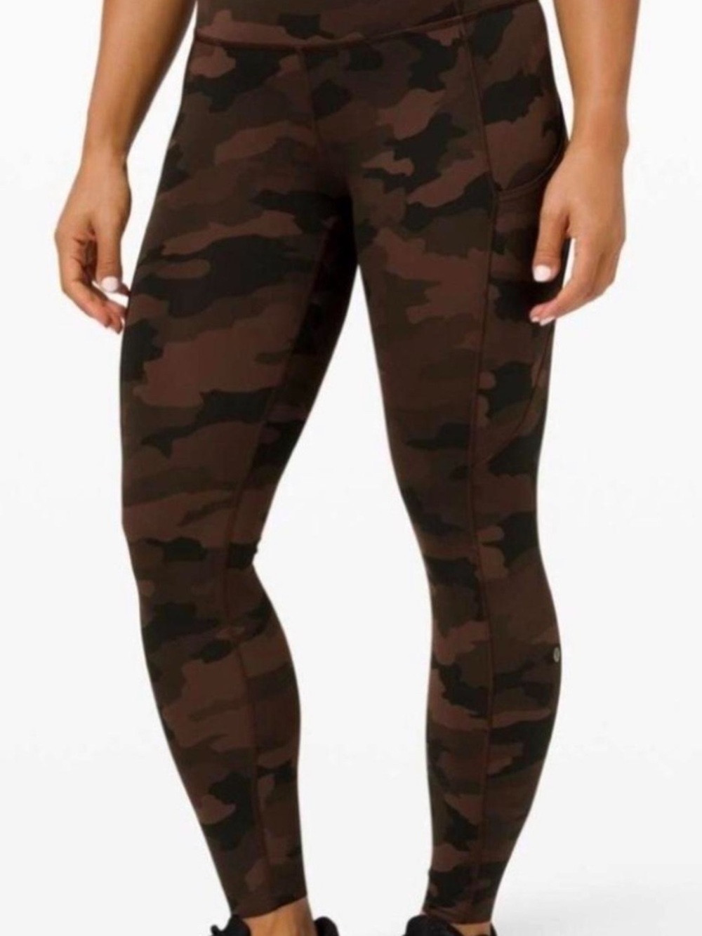 Lululemon Fast and Free Women's Brown Camo Leggings Size 6